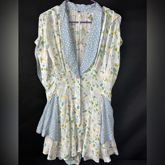 Floral Blue and White Dress - Picture 6 of 7